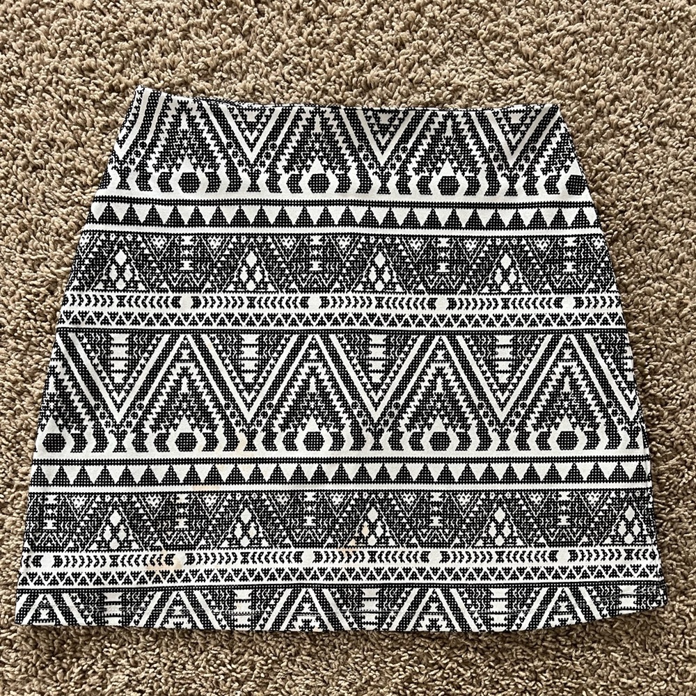 Patterned Mini Skirt